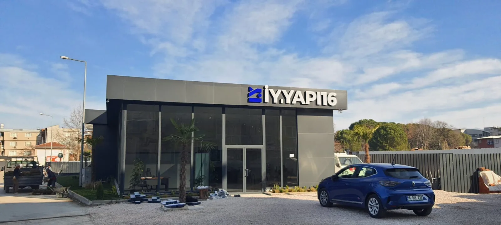 Mağaza ve bina dış cephe giydirme kompozit kaplama tabela çalışması
