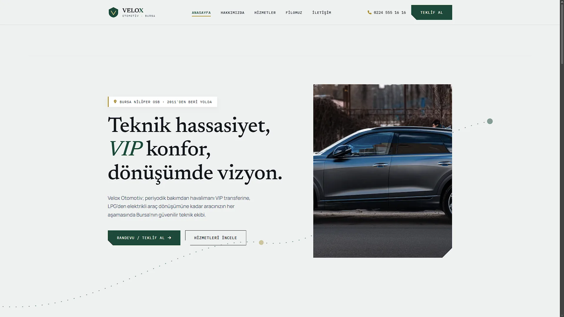 Velox Otomotiv Web Sitesi